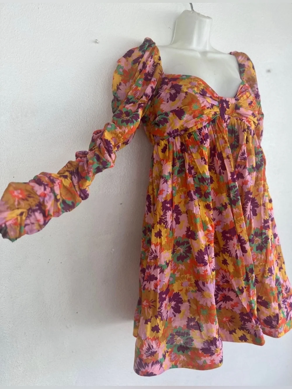 ZIMMERMANN Ruched floral print cotton voile mini - Picture 7 of 11